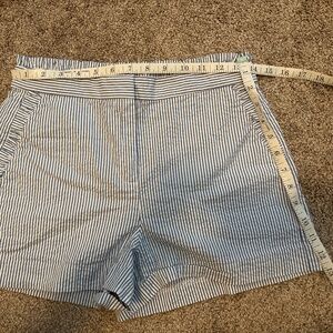 J  Crew Blue/White Seersucker Shorts